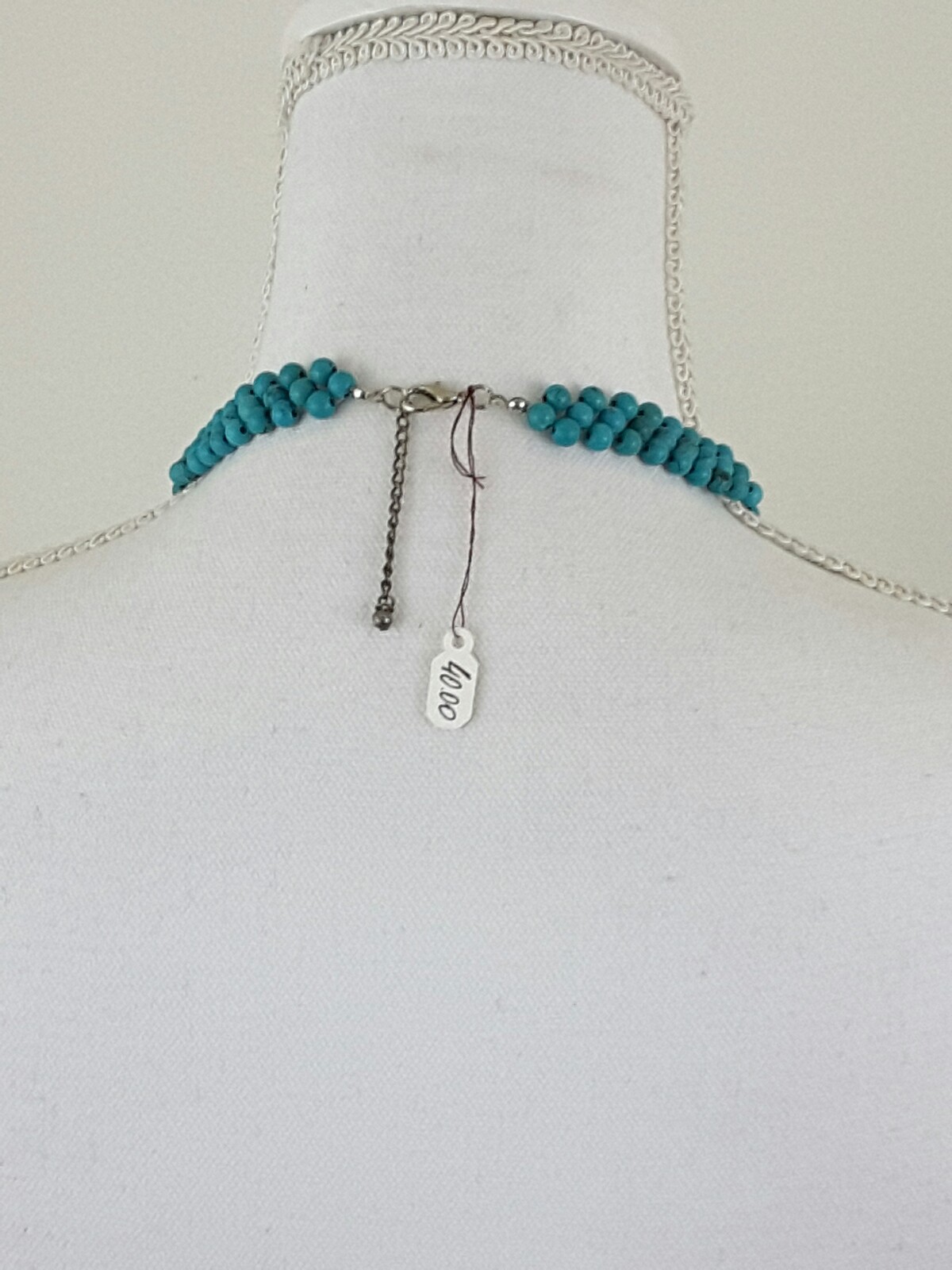 Custom Made TURQUOISE BEADS STATEMENT Necklace. - image 7