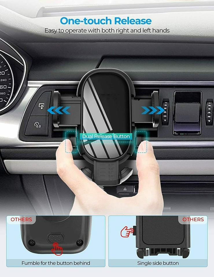 Easy Fit Vehicle Air Vent Mount & Quick Grip XL Holder for Samsung Galaxy S21 Plus (sku 56884)
