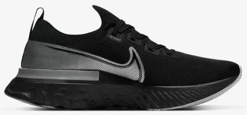 Nike React Infinity Run Flyknit Black Metallic Silver