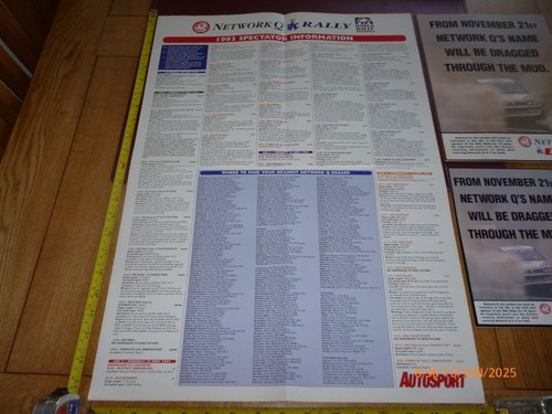 AUTOSPORT 1993 NETWORK Q RAC RALLY DATE STAGE MAP POSTER/GUIDE/SUPPLEMENT/POCKET - Picture 9 of 17