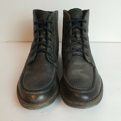 Bed Stu Curtis II Leather Boots Black Charcoal pebbled  display picture 3