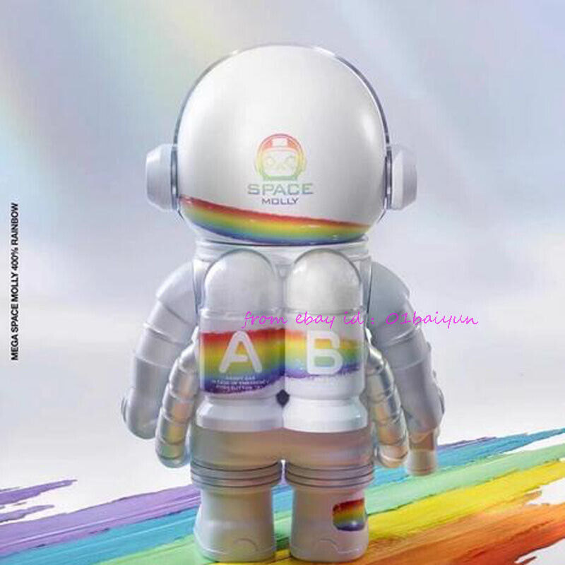 Perfect Pop Mart Mega Space Molly Rainbow 400% Figure In Perfect Pop Mart Mega Space Molly Rainbow 400% Figure In
