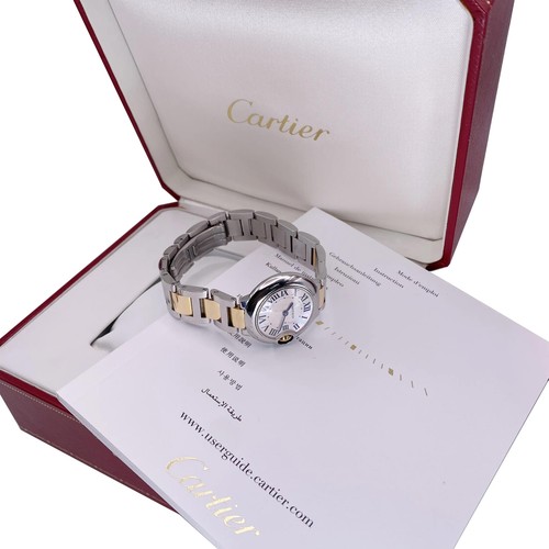 Cartier Ballon Bleu 18K Acier or Rose Cadran Mop Montre Quartz Femme W6920034 - Photo 7 sur 7