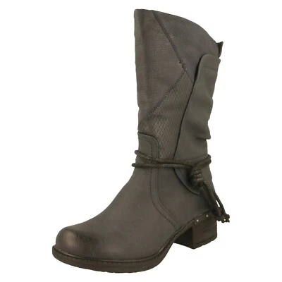 Ladies Rieker Warm Gefüttert Wadenhohe Stiefel - 92759 - Bild 1 von 4