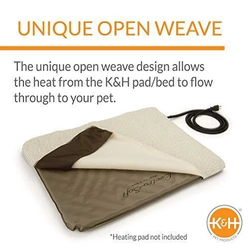 K&H Pet Products Lectro-Suaft Cubierta de Repuesto Pequeña Vellón 14" x 18" (Calefactable Foto 3 de 4