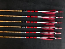 Black Eagle Vintage 400 .005 Fletched/Crested Arrows 1/2 Dozen BRAND NEW