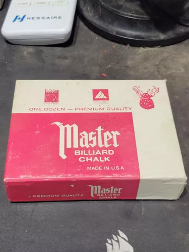 MASTER CHALK 12 PACK PREMIUM QUALITY BILLARD CHALK NEW OLD STOCK