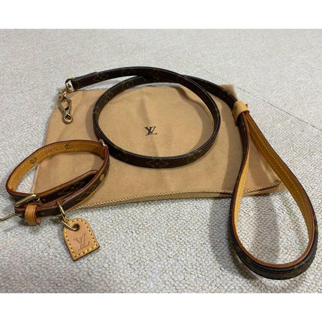 LOUIS VUITTON Collier Baxter Dog Collar & Les Baxter Leash for Small Dog Set | eBay