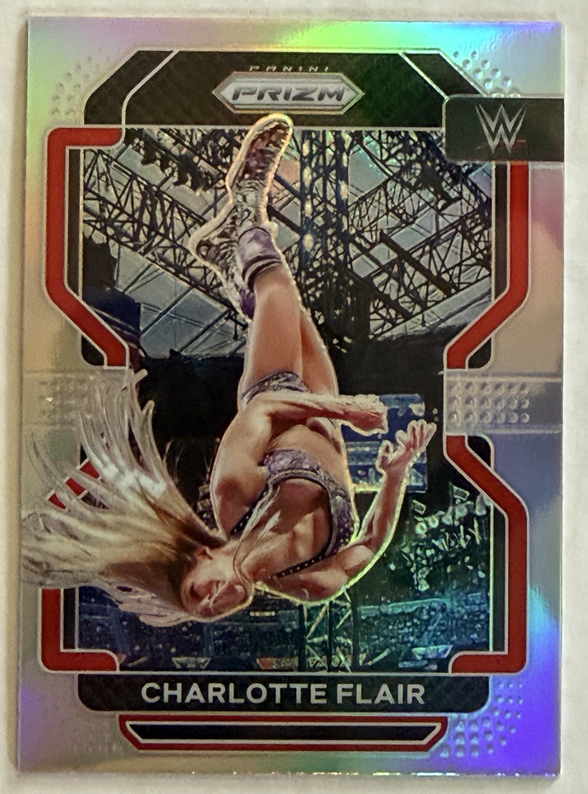 Charlotte Flair 2022 Panini Prizm WWE Silver Prizm #180
