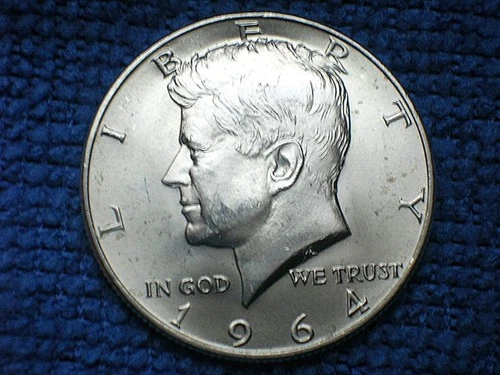 New, Uncirculated, U.S. 1964-D, John F. Kennedy 90% Solid Silver Half-Dollar