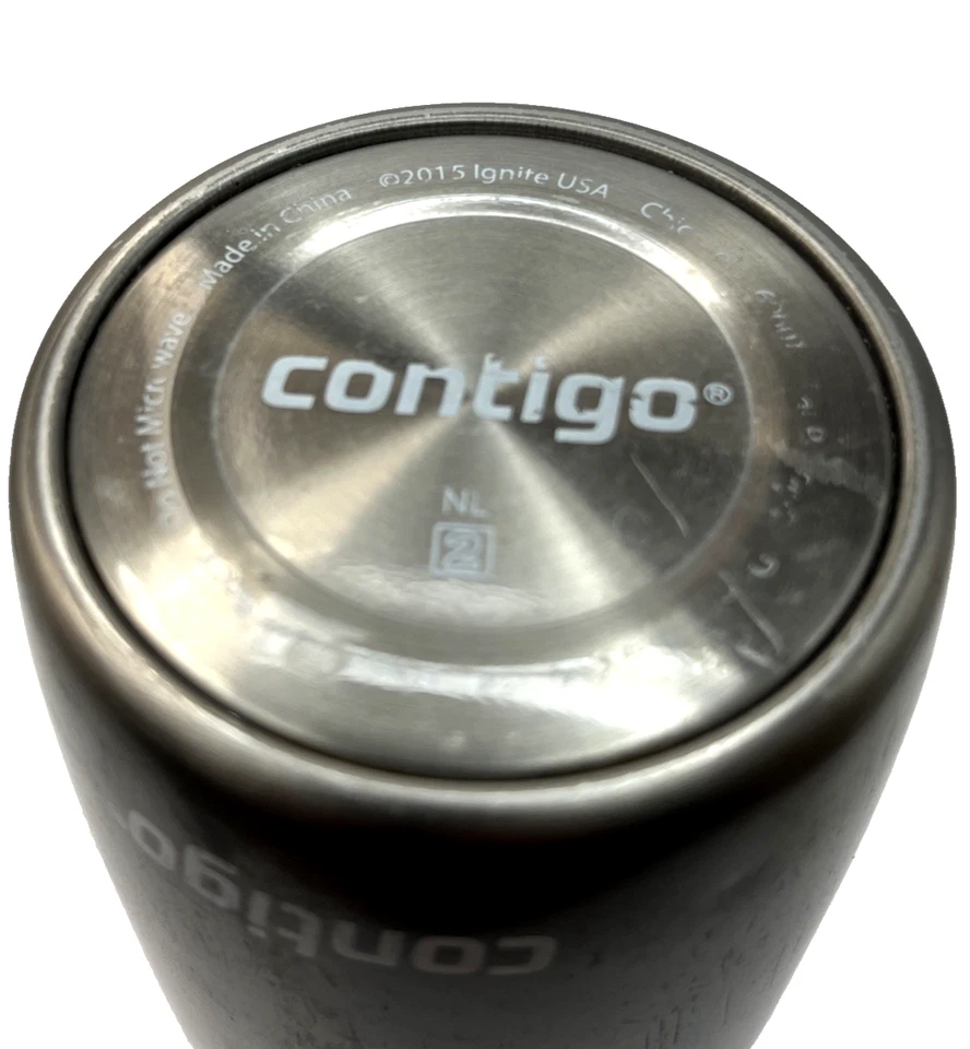 Taza de viaje de acero inoxidable Contigo Ignite Snapseal 20 oz agarre gris plata Foto 2 de 4