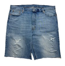 Levis 469 Loose Straight Denim Shorts Mens 44 Blue Medium Wash 100 Cotton