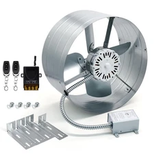 15" Gable Mount Vent Attic Fan,Exhaust Ventilation Fan with Adjustable Thermo...