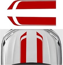 2 PCS 33.5"x6.5" Universal Car Hood Stripe Sticker, Waterproof PVC Color: Red