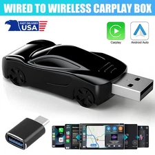 Wireless CarPlay & Android Auto Adapter – 2-in-1 Type C USB Plug & Play