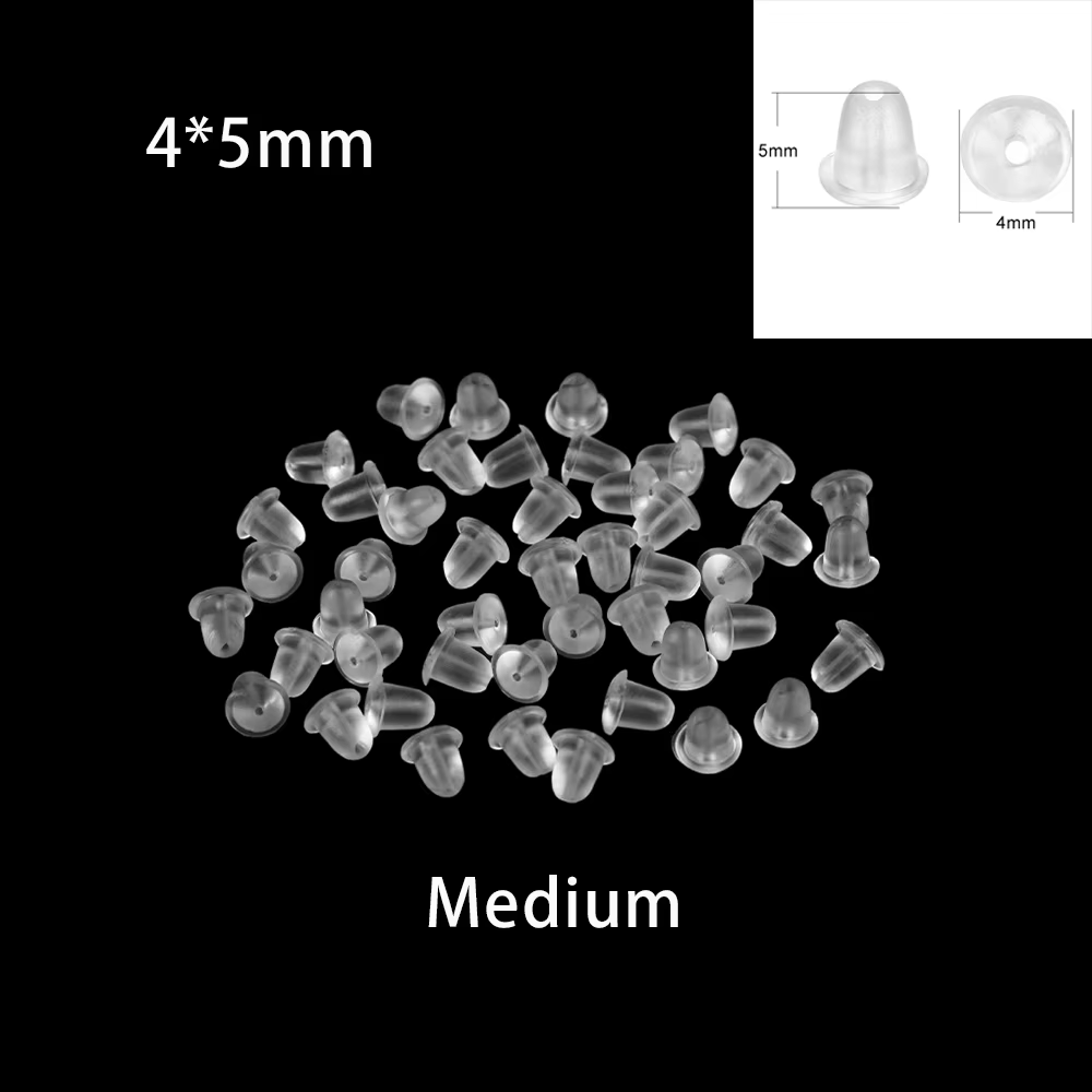 200-2000Pcs Soft Silicone Earring Back Stoppers for DIY Stud Earrings UK