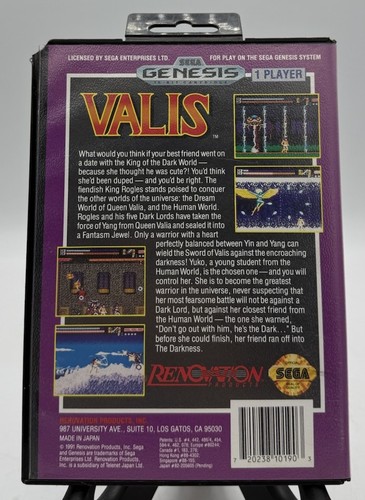 Valis The Fantasm Soldier Sega Genesis Instruction Case And Manual Only - Picture 2 of 3