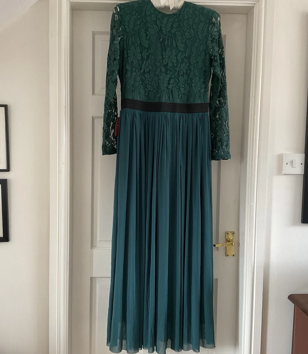 chinese dress ladies Maelona Red Lace Panel Swing Occasion Mid Sleeve Midi Dress – Pluspreorder
