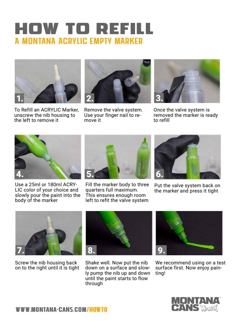 Montana Acrylic Paint Marker 15Mm Green Dark Office Product