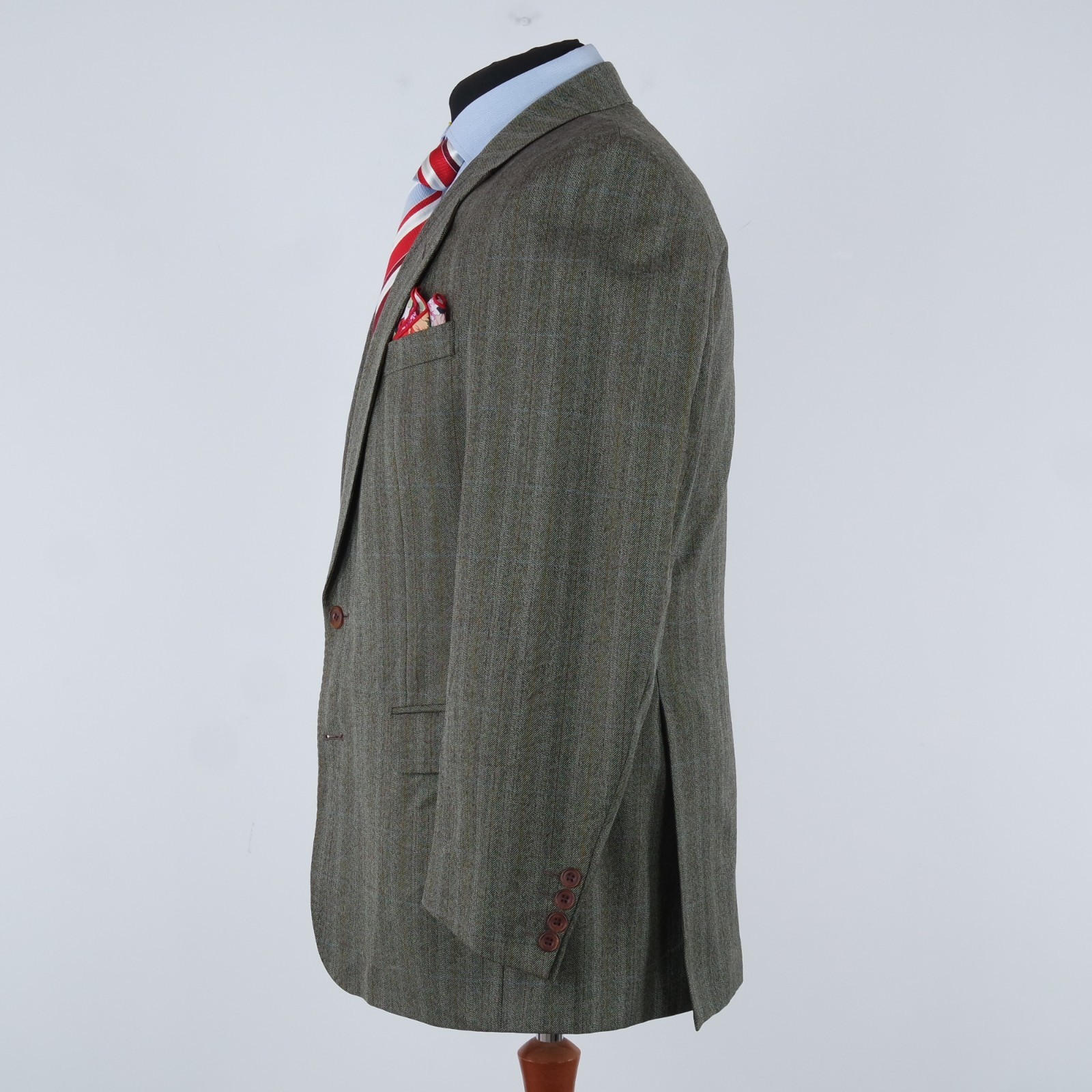 Mens Vintage DAKS Tweed Jacket 42R UK Size Herringbone Wool Sport Coat Blazer image 5