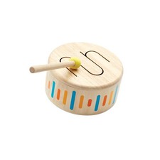 Solid Drum Toddler Instrument - Sustainably-Made Drum Toy, Kids Musical Instr...