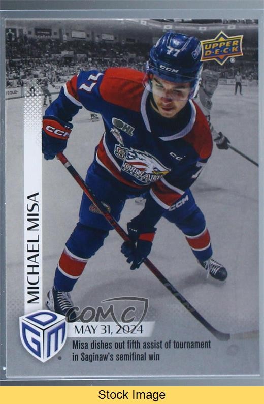 2024 Upper Deck All-Sports Game Dated Moments CHL Silver Michael Misa READ 0uo1