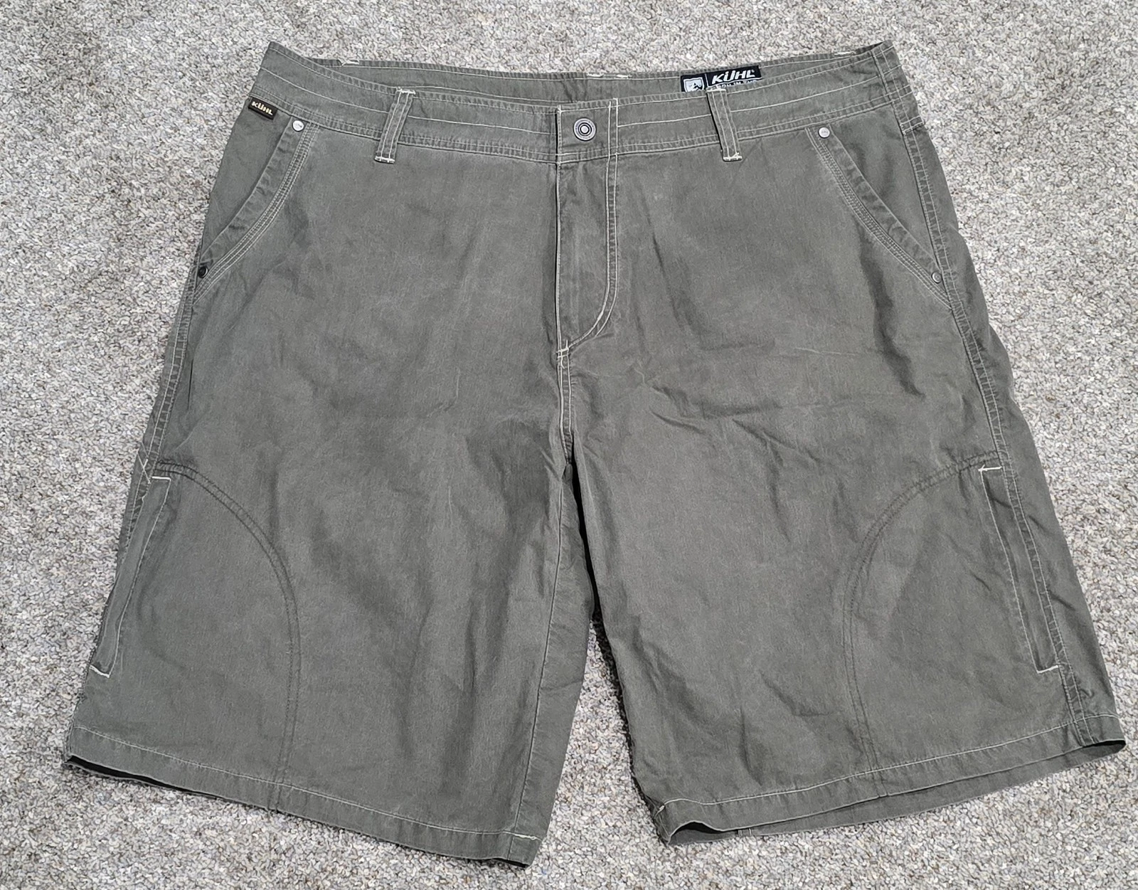 Kuhl Vintage Patina Dye Mens Sz 40 Nylon Cargo Shorts Hiking Outdoor Utility