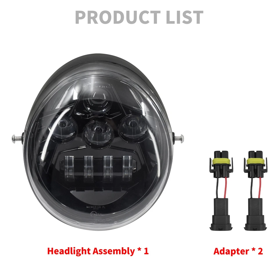 Black LED Protector Vrod Headlight Assemblies Fits For Harley V-Rod  VRSCA VRSCF - Image 2 of 4