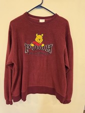 Vintage Disney Store Winnie The Pooh Crew Neck Sweatshirt Size Large Embroidered