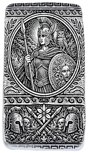 10 ozt 999 Fine Silver Art Bar - Athena: Guardian of Wisdom - ADAMO