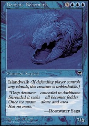 1x Benthic Behemoth MTG - Tempest - Heavy Play