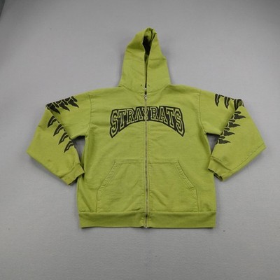 Stray Rats Hoodie Mens Large Green Exo Full Zip Up Heavyweight Sweatshirt Jersey