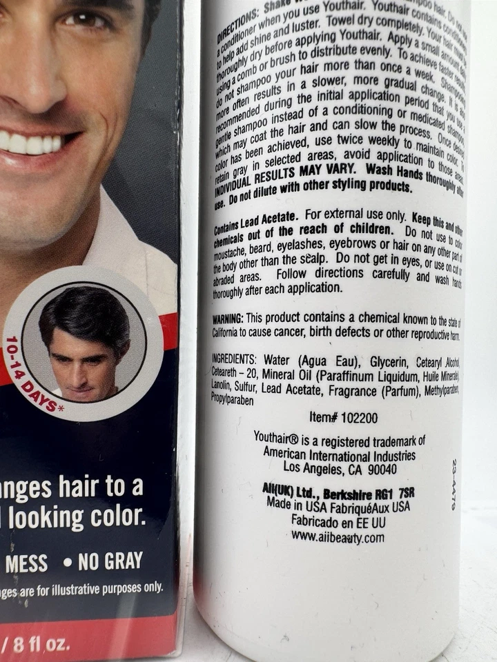 Youthair ORIGINAL FORMULA Creme Compare To Original Grecian Formula No Gray 8oz - Image 2 of 4