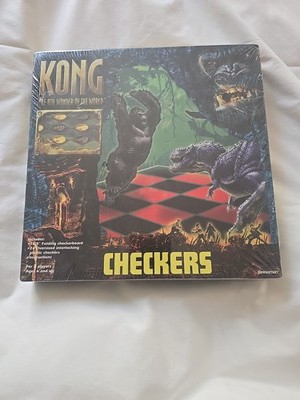 Kong The 8th Wonder Of The World Checkers Board Game  2005 Pressman Toy NEW Rare