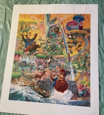 The Laffin' Place Charles Boyer Art Print Disneyland Splash Mountain!