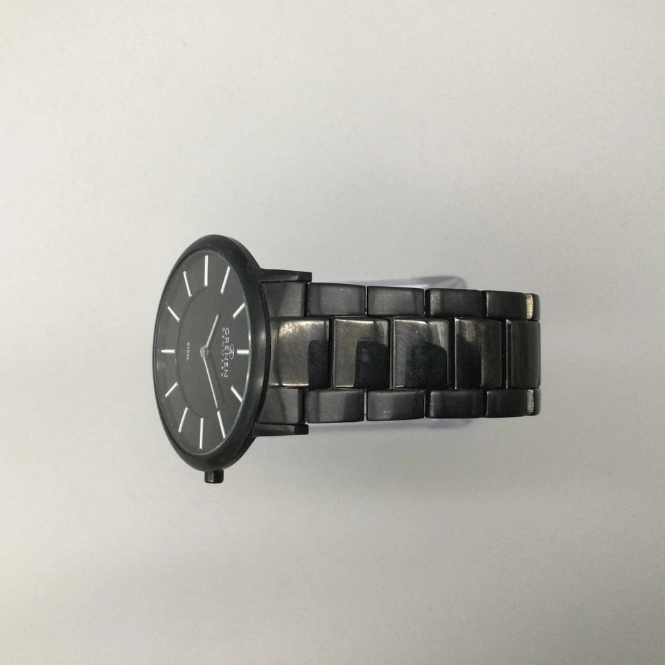 Reloj Grenen Dinamarca Hombre 37mm Negro Acero Inoxidable Skagen B-40LBXB Batería Nueva 6.75" Foto 4 de 4