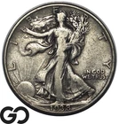 1938-D Walking Liberty Half Dollar *Significant VF Key Date* Low Mintage
