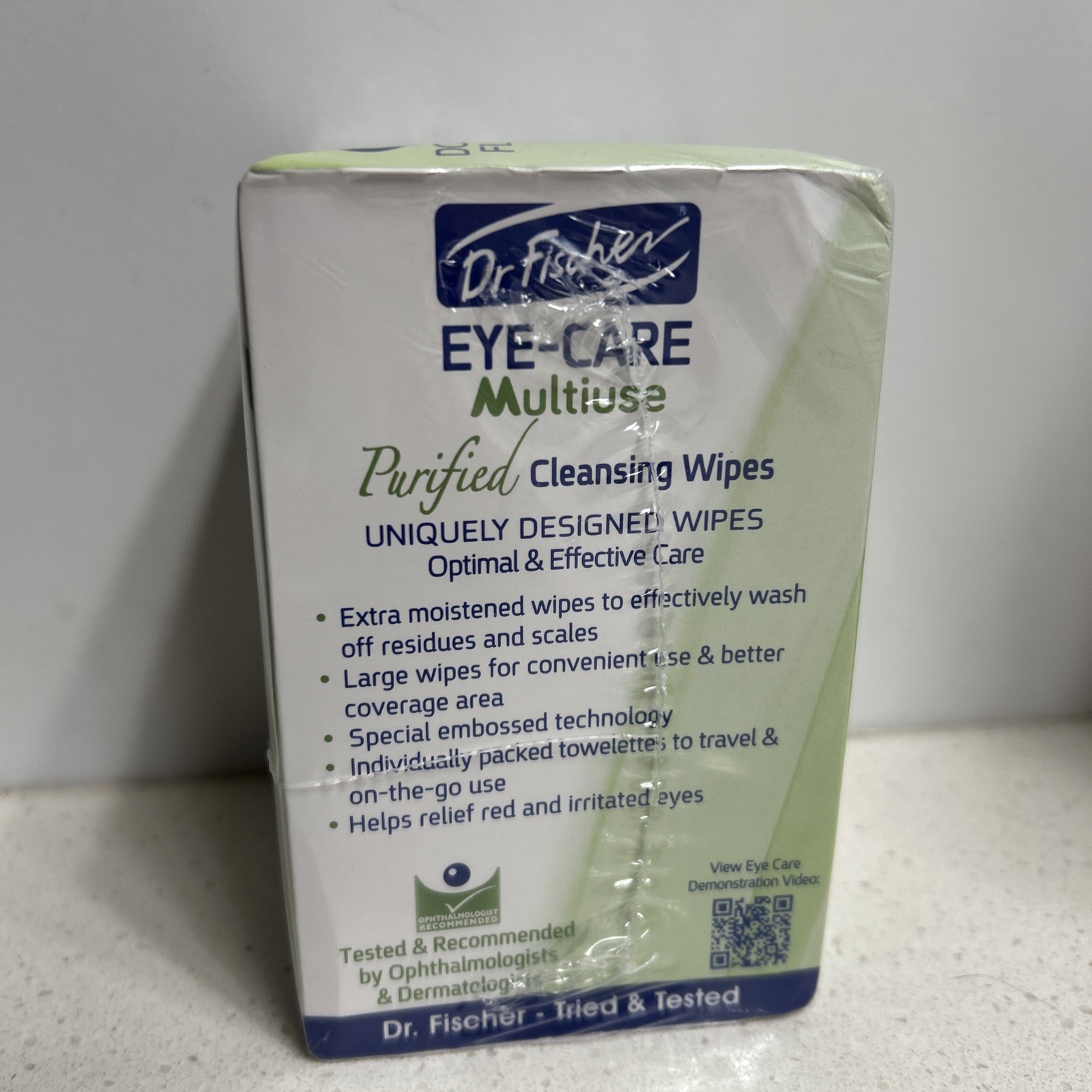 Dr. Fischer Eyelid Wipes Purified Non-Irritating 30 Count NEW