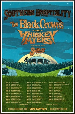 BLACK CROWES | WHISKEY MYERS Southern Hospitality Tour 2026 POSTER FRAME OPTION