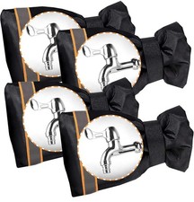 4-PACK Outdoor Faucet Cover Socks 5.9" W x 7.7" H for Winter Freeze Protection