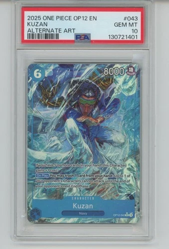 PSA 10 KUZAN 2025 One Piece OP12 EN #043 Alternate Art SP