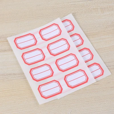 12 Sheets Back to School Name Labels Plain Sticker Price Removable - Image 1 of 4