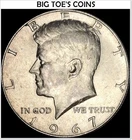 1967 KENNEDY HALF DOLLAR, 40 % SILVER,  BEAUTIFUL RARE  COIN, FAST SHIPPING
