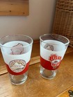 Lot of Red & White Striped Coors Light LET’S GOD RED! Wisconsin Beer Glasses - — photo 4
