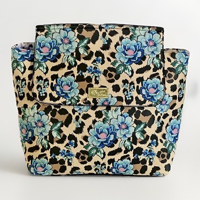 Luv By Betsey Johnson Backpack Bag Vegan Leather Blue Floral  display picture 2