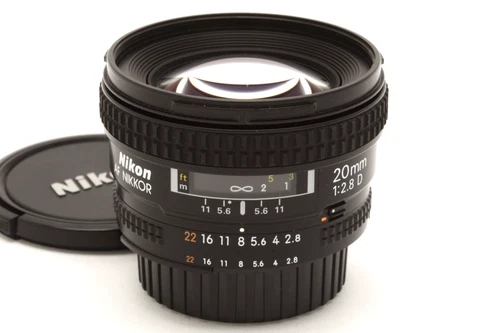 Very Clean Nikon AF NIKKOR 20mm f2.8 D Lens #49468