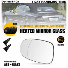 Left Driver View Side Mirror Glass Heated For 2003-05 Mercedes Benz CLK320 Base