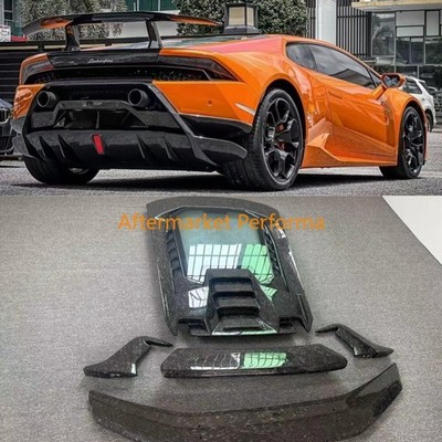 FOR LAMBORGHINI HURACAN LP580 LP610 FORGE CARBON FIBER REAR SPOILER WING HOOD