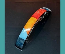 large French Clip Hair Barrette modern ponytail Long thick mod Retro color block