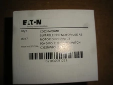 rotary switch 3P 80A 600V Eaton C362NW80MD NIB 10 available disconnect 40HP@480v